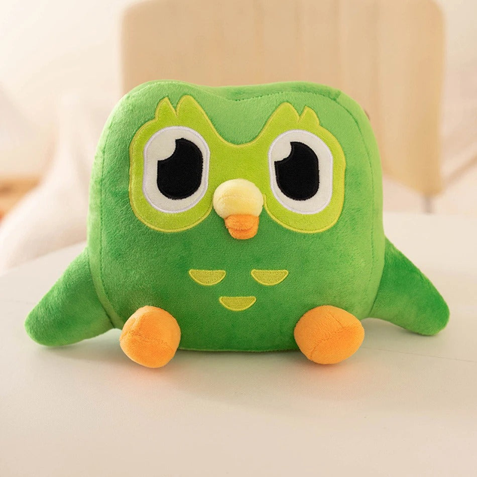 Lovely Green Duo Plushie – Duo The Owl Cartoon Anime Plush Toy | Soft Stuffed Animal Doll | Cute Collectible Gift for Kids & Fans